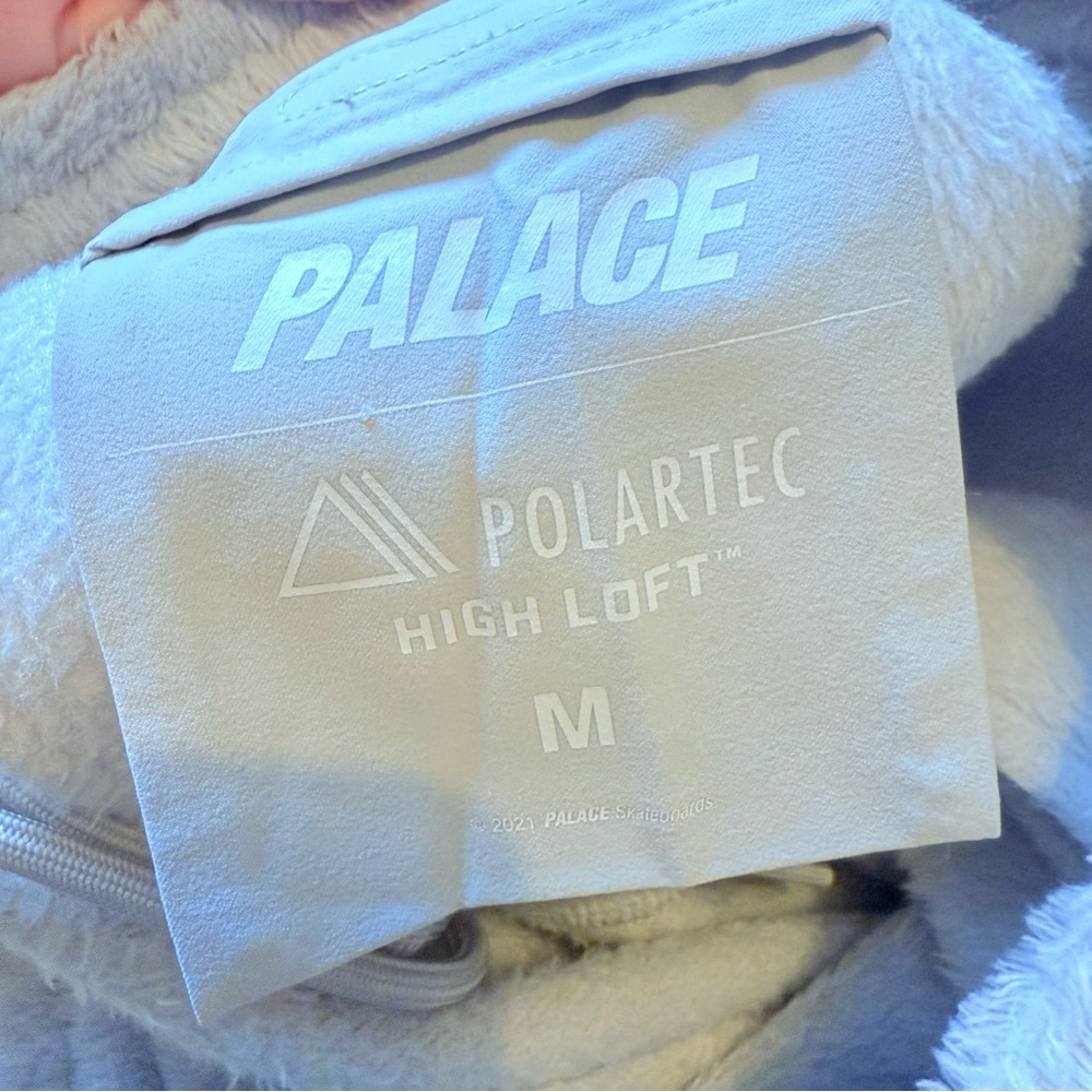 PALACE SKATEBOARDS Polartec High Loft Bottoms in Grey Fuzzy Jogger Pants - Picture 7 of 7